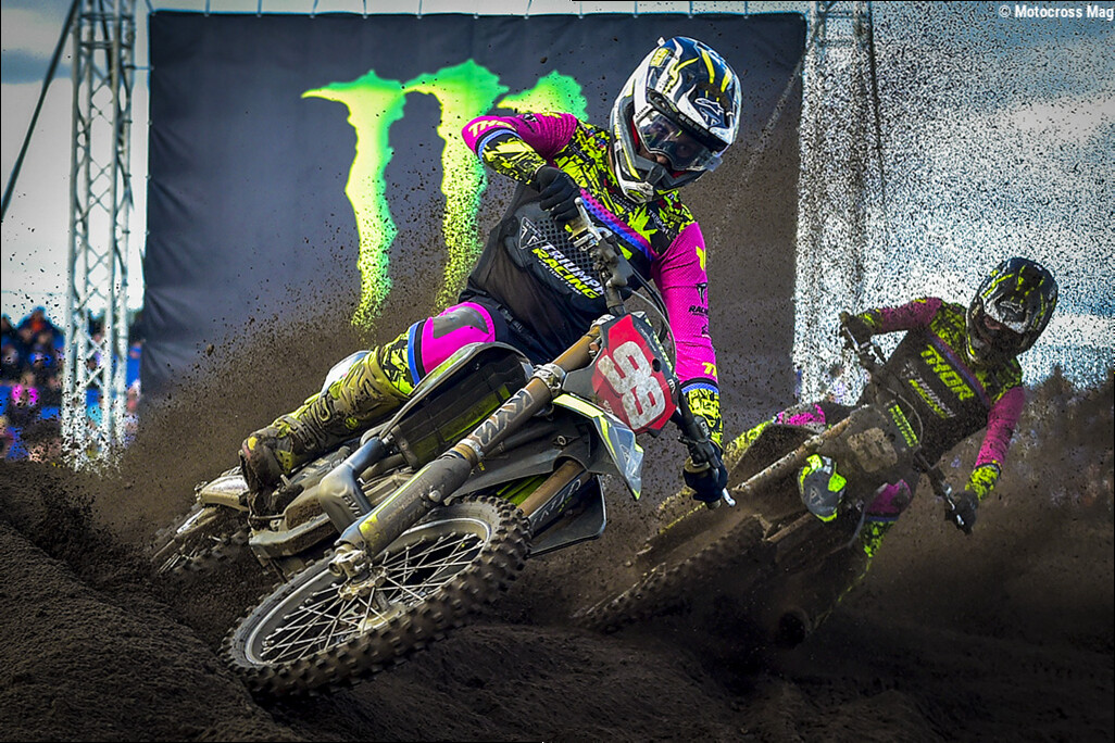 Farres devant Coenen et Everts dans la manche qualificative MX2 en Turquie