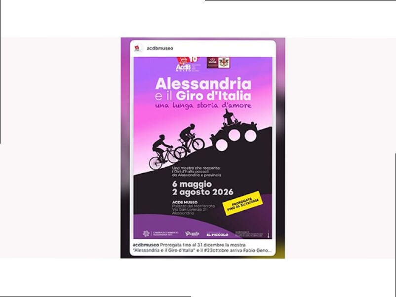 ACDM. PROROGATA FINO AL 31 DICEMBRE LA MOSTRA «ALESSANDRIA E IL GIRO D'ITALIA»