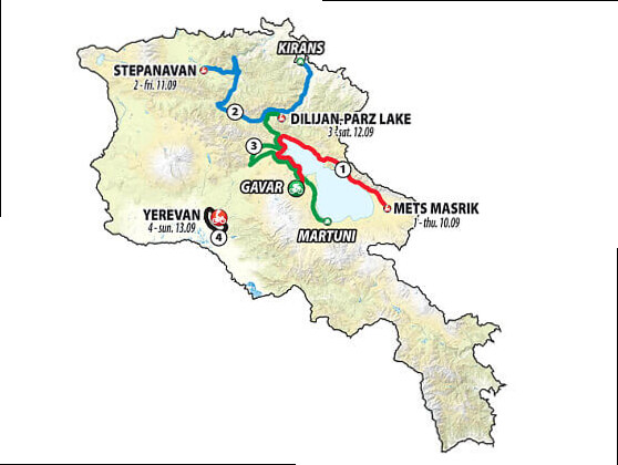 El Tour de Armenia nace con cuatro etapas, 16 equipos y un final en alto decisivo