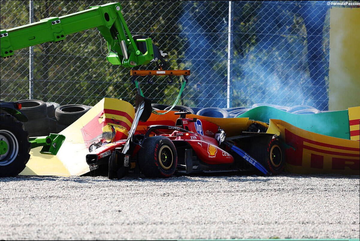 Power unit ADUO-2 danneggiata nel botto di Monza: Leclerc a rischio penalità a Madrid