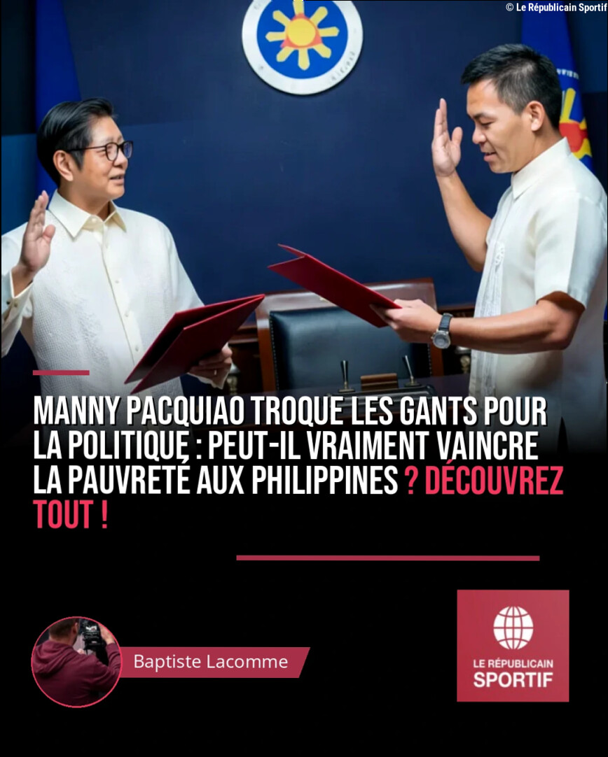 Philippines – Boxe : Manny Pacquiao rejoint le gouvernement pour diriger l'agence nationale de lutte contre la pauvreté
