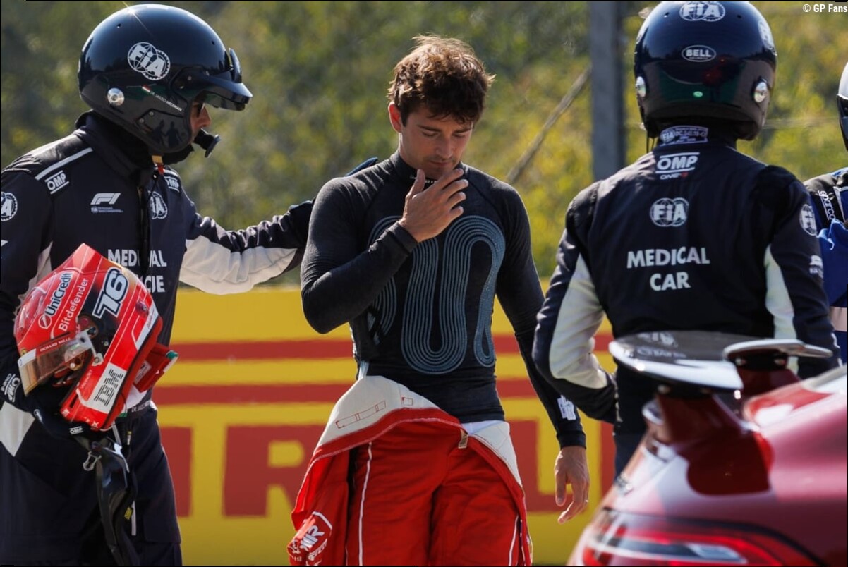 Charles Leclerc shares health update ahead of Spanish Grand Prix after huge crash at Monza