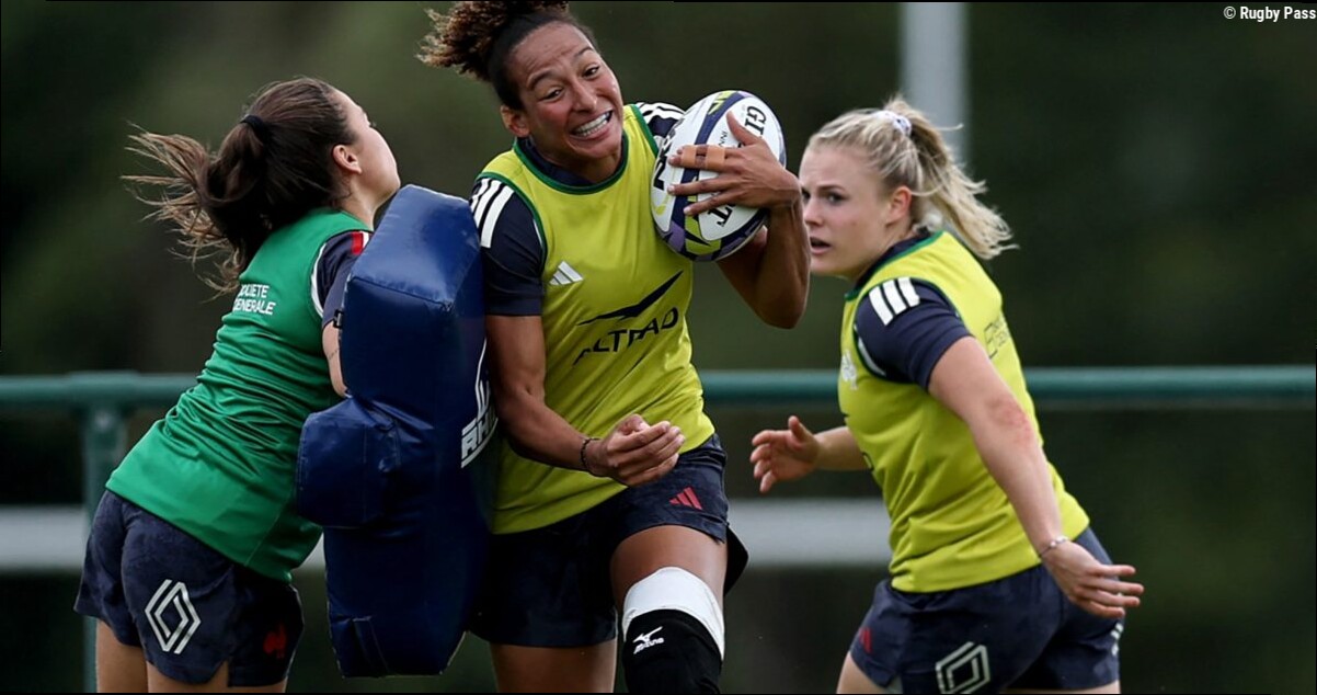 La compo des Bleues contre les Blacks Ferns avec trois septistes