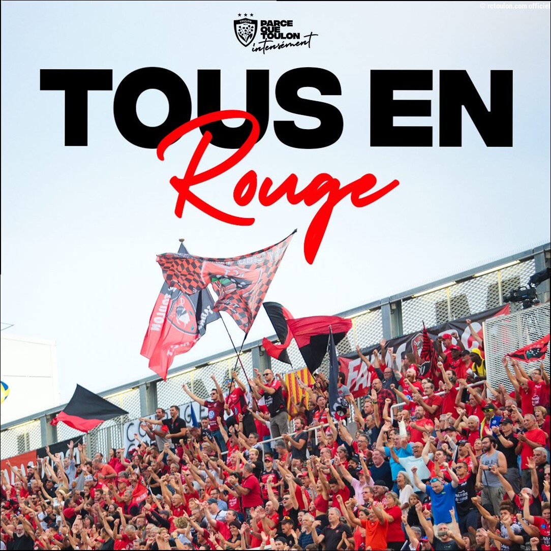 Tous en Rouge pour le match Toulon – La Rochelle !
