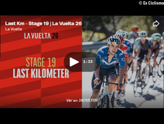 VÃ­deo del Ãºltimo kilÃ³metro de la 19Âª etapa de la Vuelta a EspaÃ±a. Buitrago vs. Dunbar