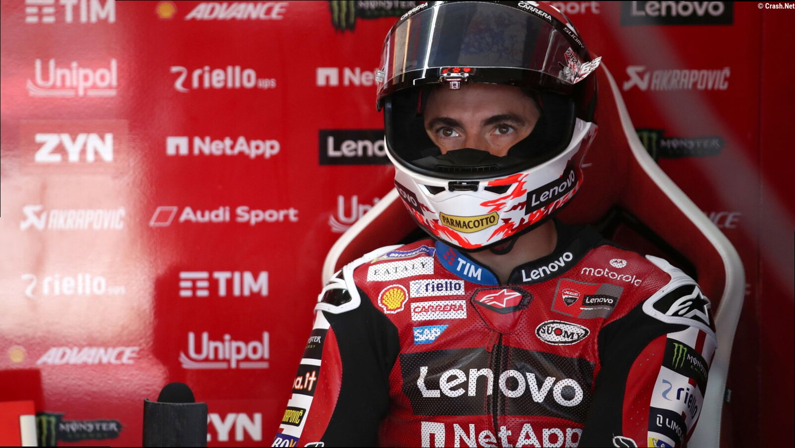 Pecco Bagnaia riding "very defensive" as MotoGP crisis continues at Misano