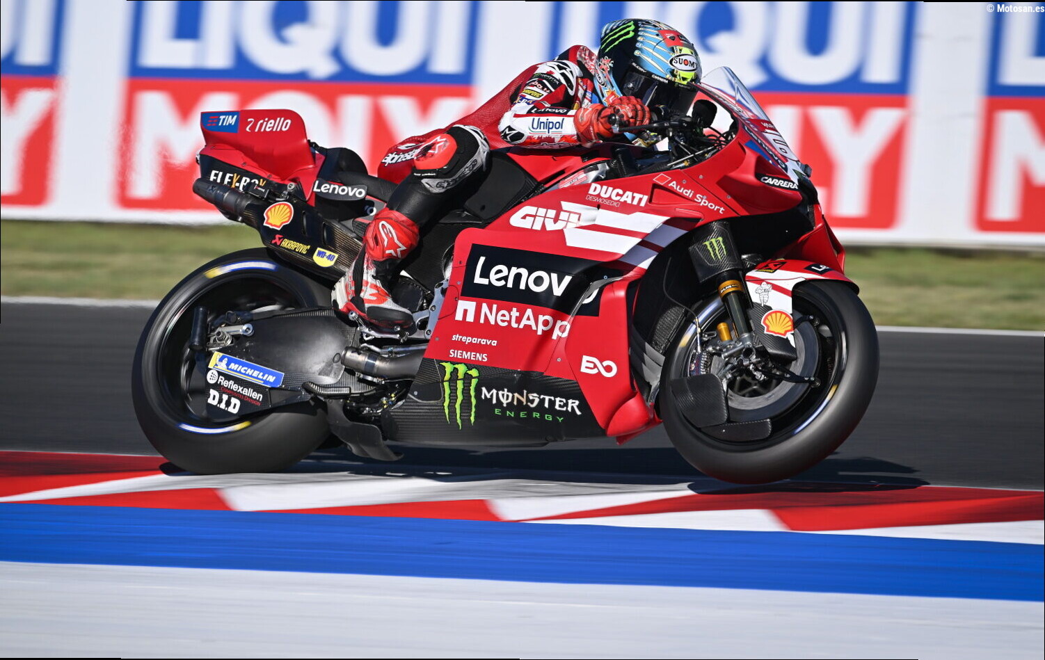 Bagnaia asume su crisis de resultados: «Hay que aceptar la realidad, hay cosas que ya no me salen en absoluto»