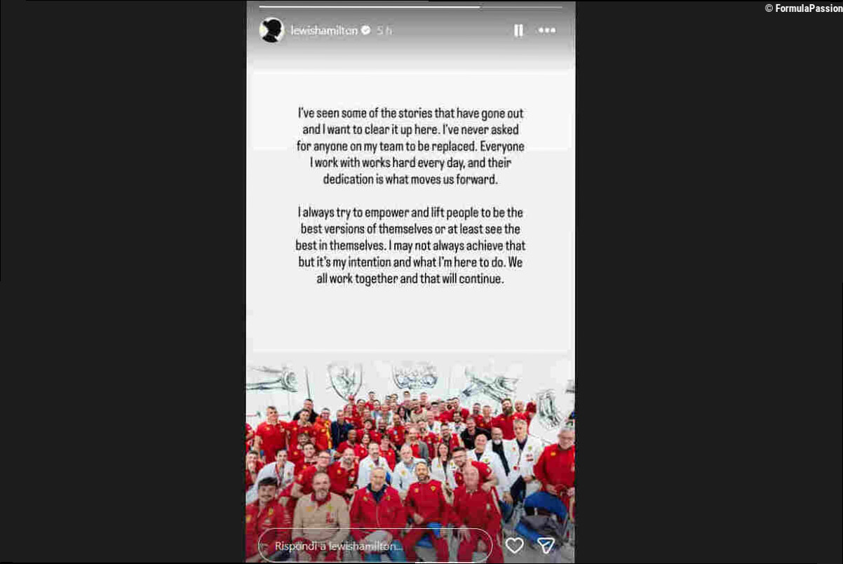 Hamilton e la foto "di Natale" su Instagram