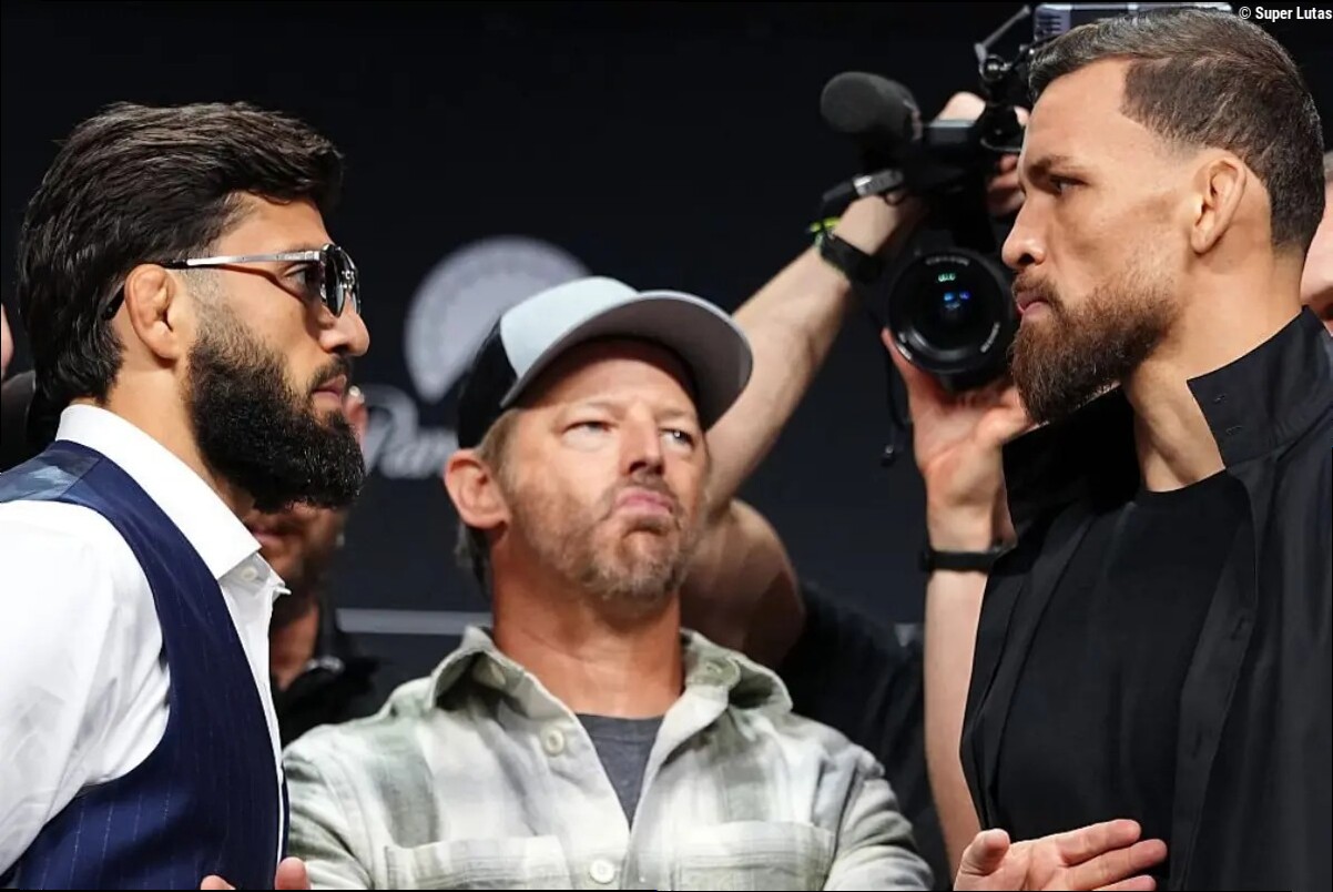Defendeu! Maurício Ruffy discute com Tsarukyan após desrespeito contra Volkanovski na coletiva do UFC 331