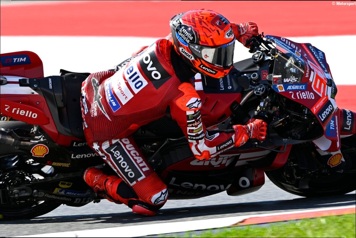 Márquez lidera el FP2 en Austria, que acabó por los suelos sin consecuencias