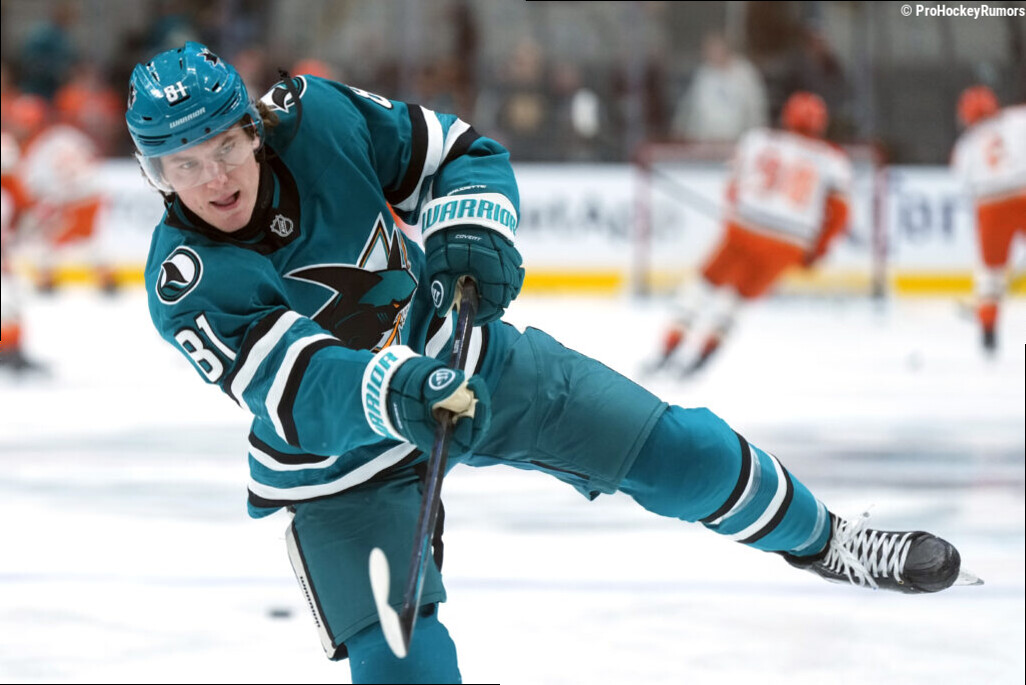 Sharks' Adam Gaudette Out With Upper-Body Injury