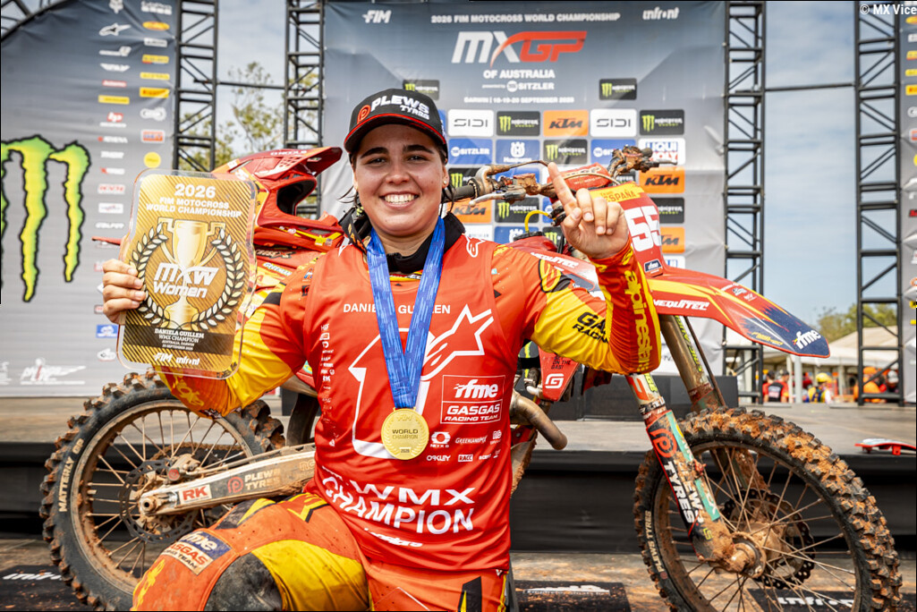 GUILLEN SIGNS OFF WITH A PERFECT 1-1 IN DARWIN AND IS FINALLY CROWNED WITH HER FIRST WMX WORLD TITLE