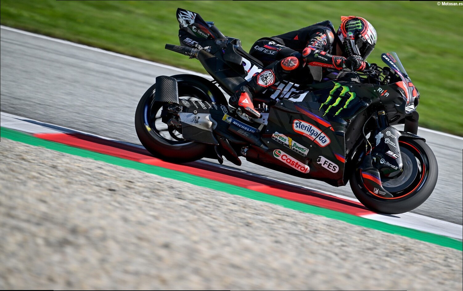 Warm up MotoGP hoy en Austria: Acosta se cae de nuevo, Bezzecchi supera a Márquez