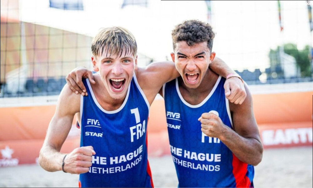 Adrien Bezu et Quentin Hipolyte échouent de peu en finale de l'Euro U18 de beach-volley