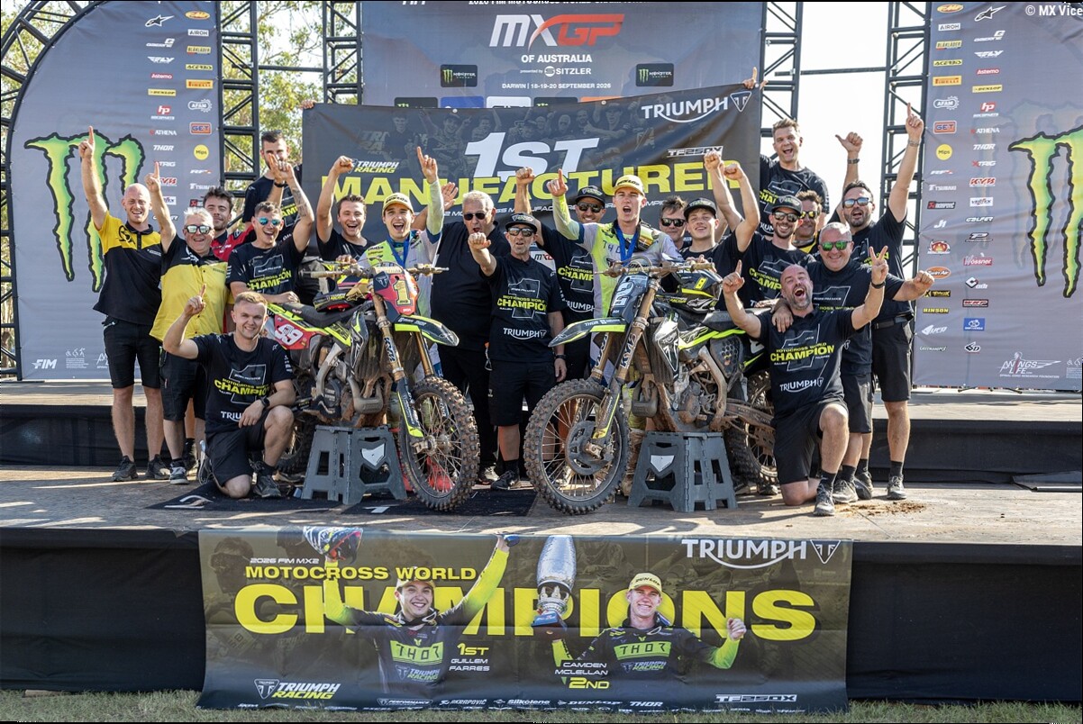TRIUMPH CELEBRATES FIRST WORLD CHAMPIONSHIP TITLE