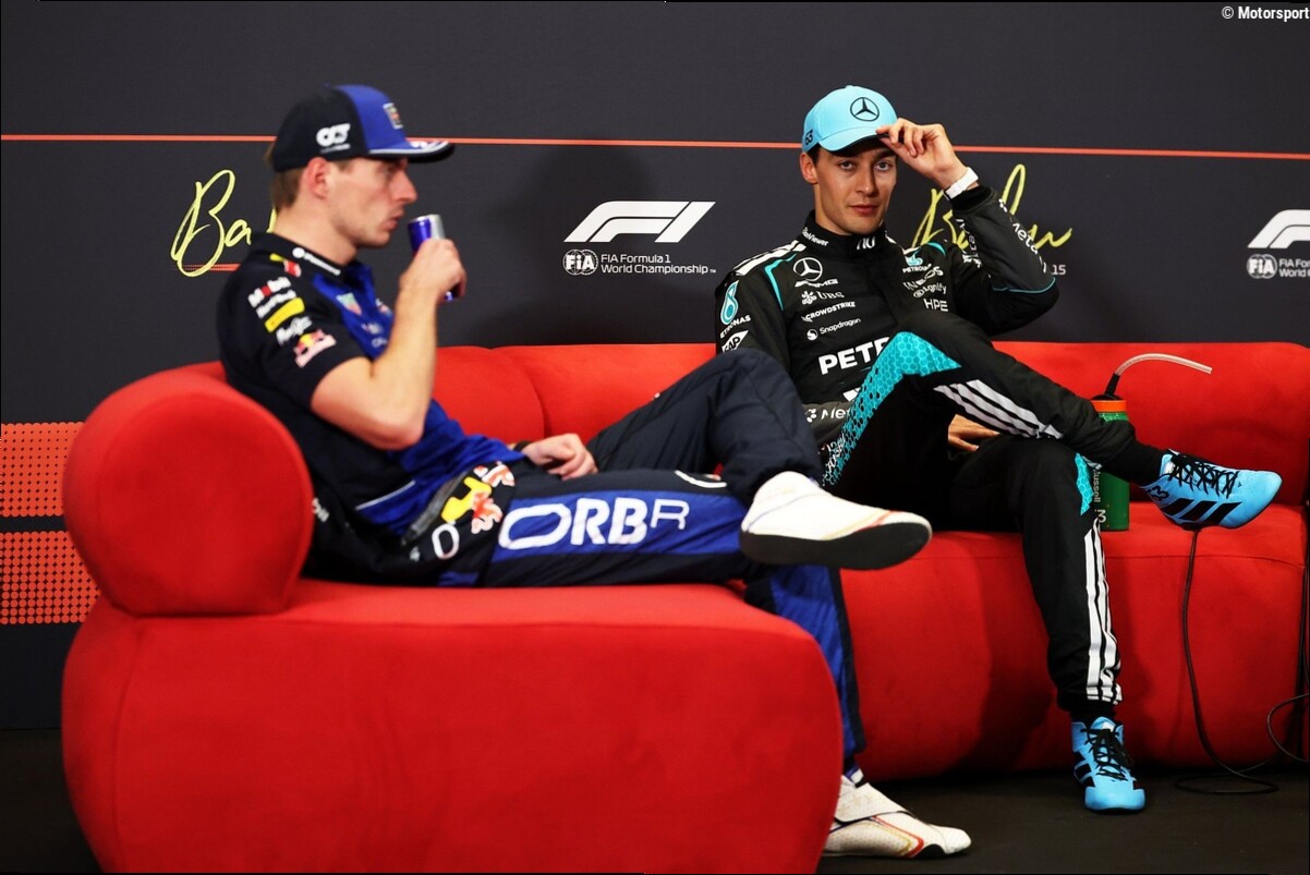 Por qué Verstappen dice que los 0,196s que le separaron de Russell en Bakú son "engañosos"
