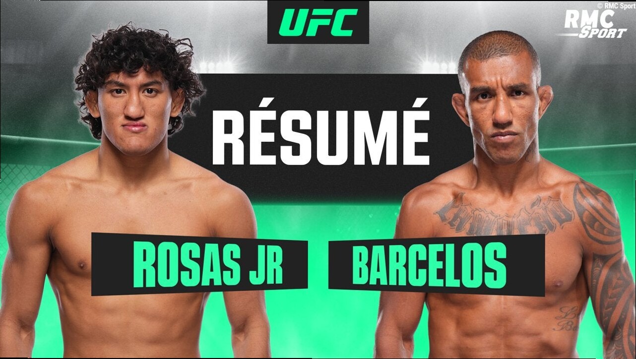 Résumé UFC : scénario très surprenant entre Rosas et Barcelos