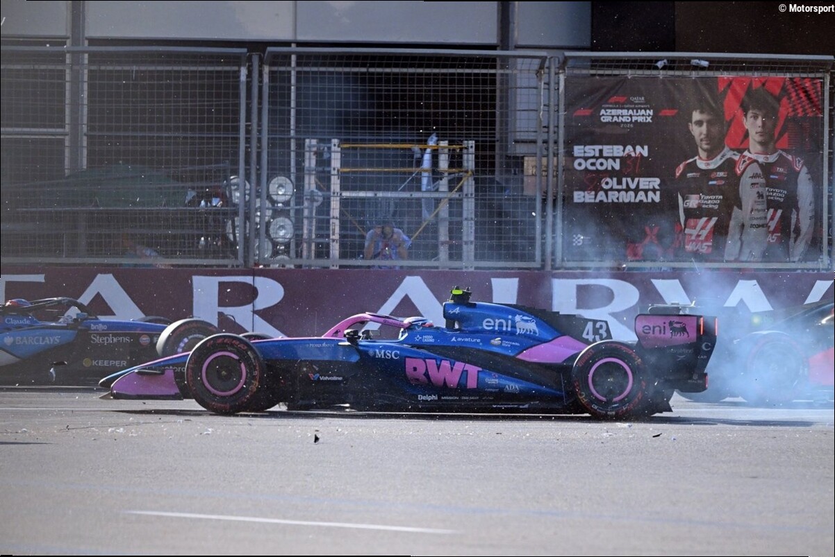 Russell y Verstappen defienden a Colapinto tras su costoso error en Bakú