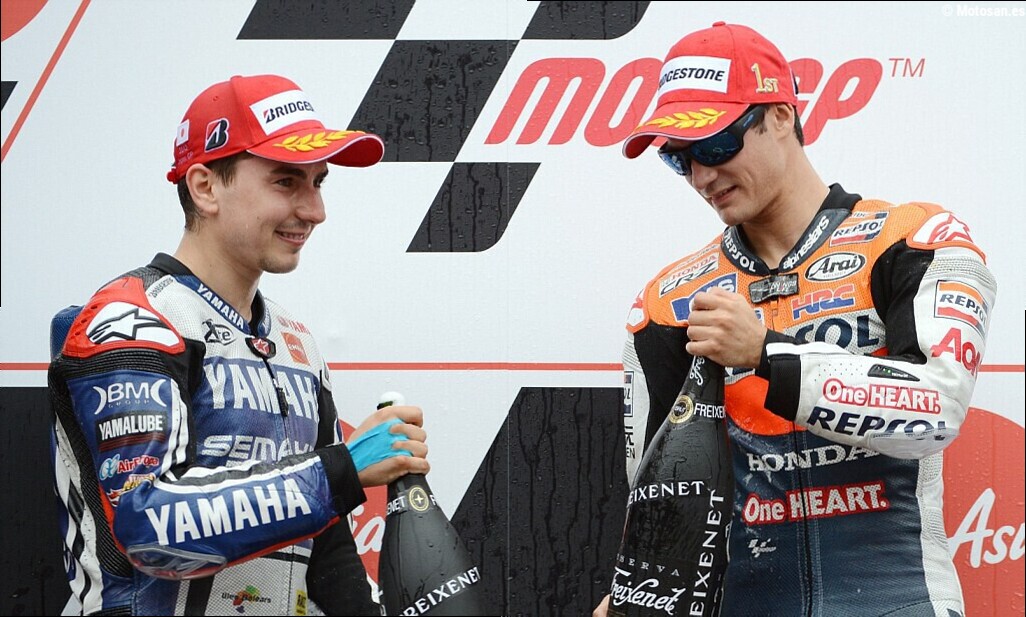 Lorenzo recuerda su guerra con Pedrosa: «Nos dimos las manos sin mirarnos, prácticamente con obligación»