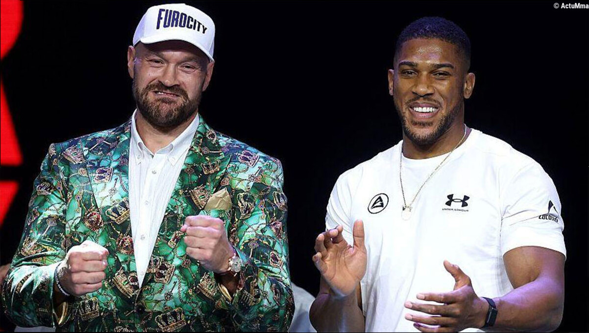 Tyson Fury et Anthony Joshua se provoquent en plein face-à-face, puis surprennent tout le monde