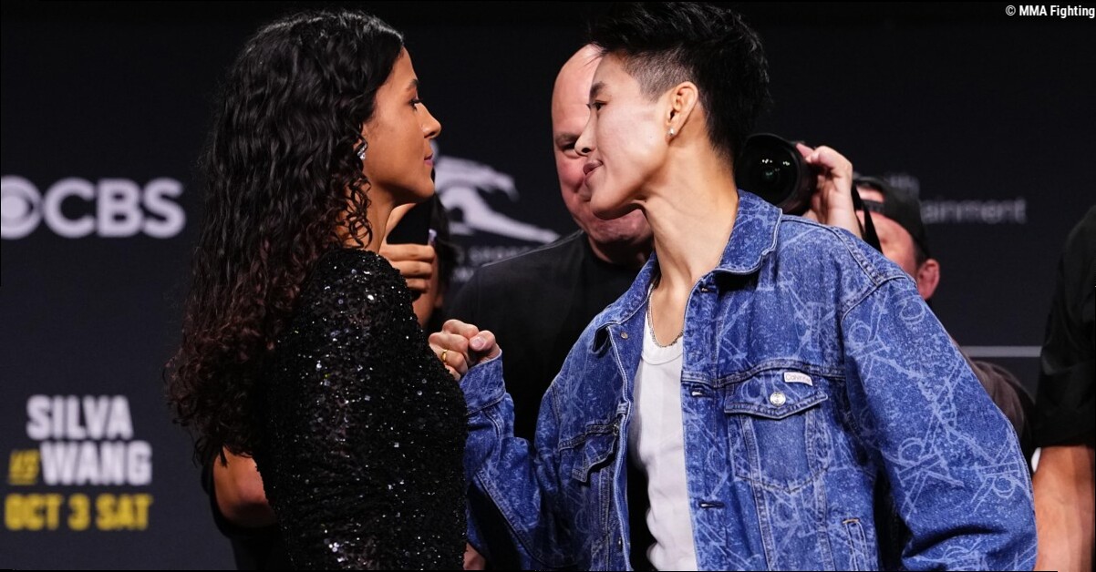 Natalia Silva, Wang Cong share intense faceoff ahead of UFC 332 main event