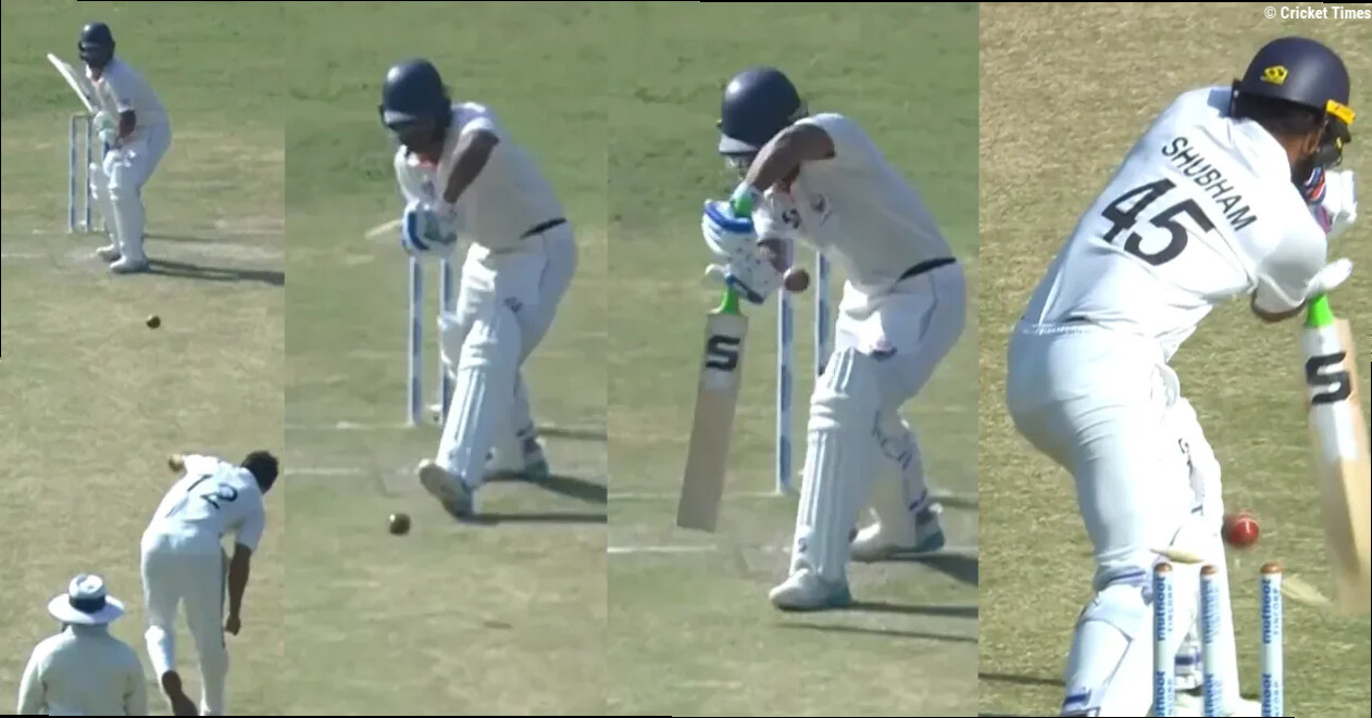 WATCH: Mukesh Choudhary castles Shubham Khajuria with a brilliant delivery in Irani Cup 2026