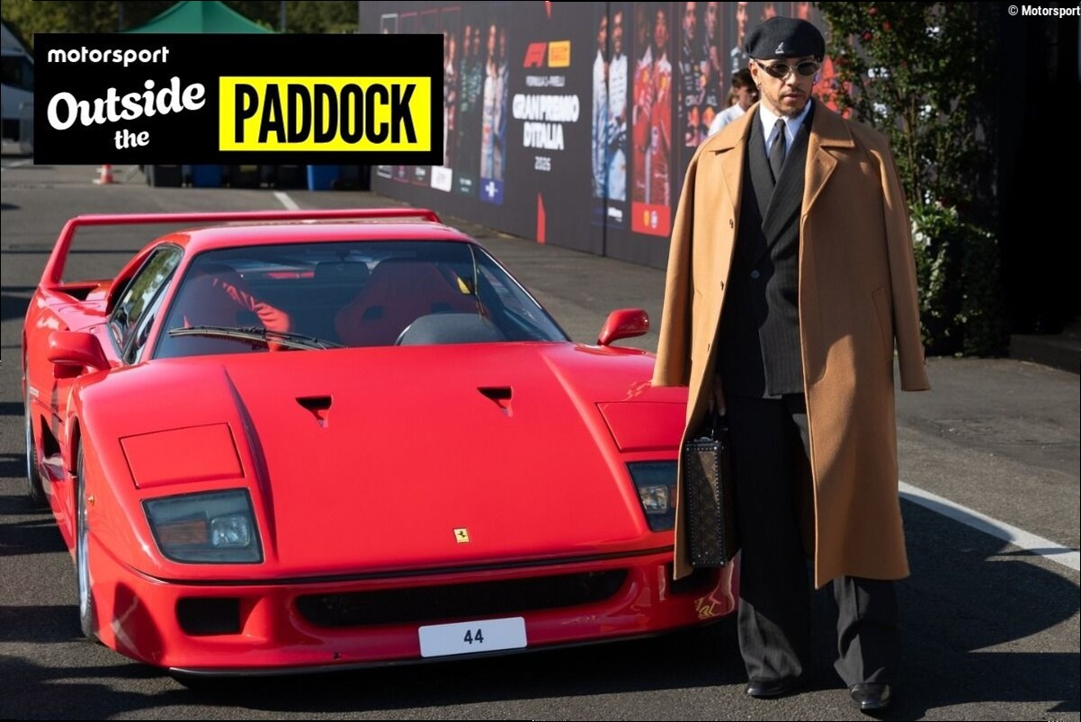 Lewis Hamilton's custom Monza outfit revealed after iconic Ferrari F40 photoshoot