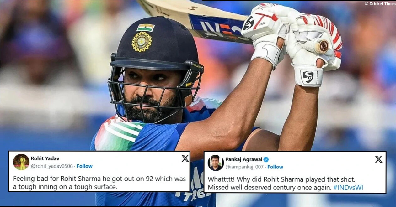 Fans express disappointment as Rohit Sharma falls 8 runs short of back-to-back century in 3rd ODI