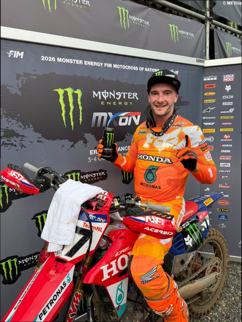 Jeffrey Herlings wins Open class qualifying heat at Motocross of Nations