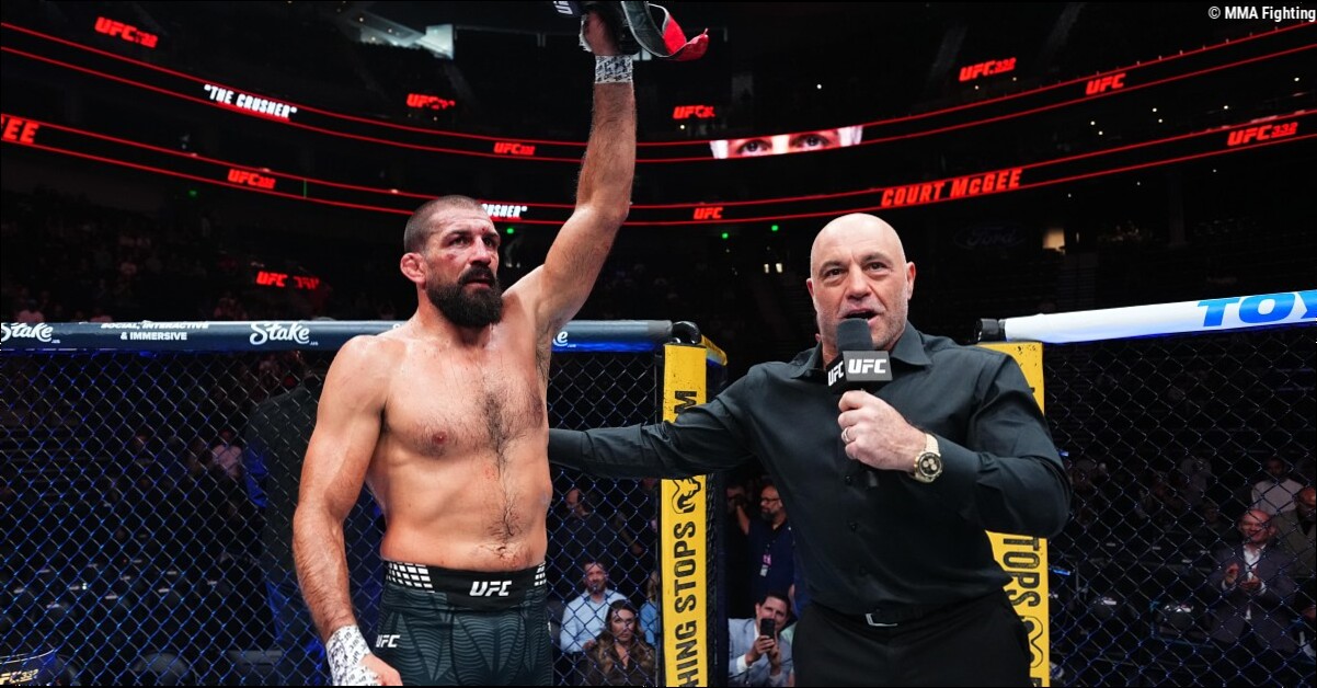 UFC 332 results: Court McGee retires after third-round stoppage loss to Eric Nolan