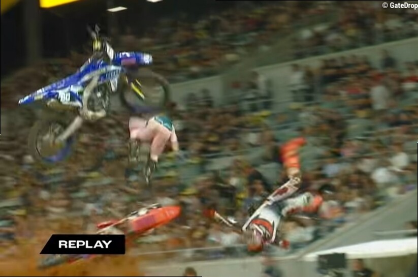 Video: Wild crash in Australian Supercross