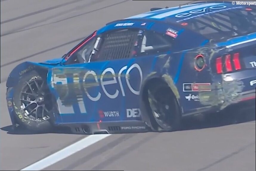Josh Berry on Las Vegas practice crash: 'It's a shame to be that slow and blow a tire'