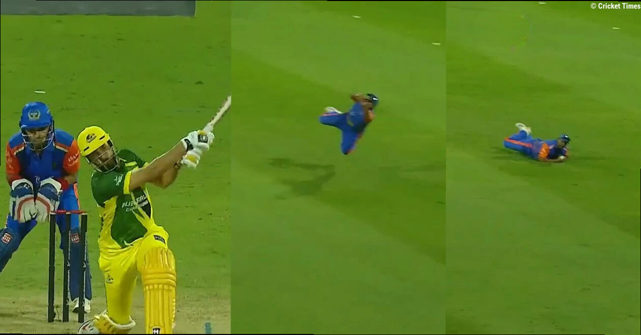 WATCH: Stuart Binny pulls off a spectacular diving catch to dismiss Fawad Ahmed in WCL 2026