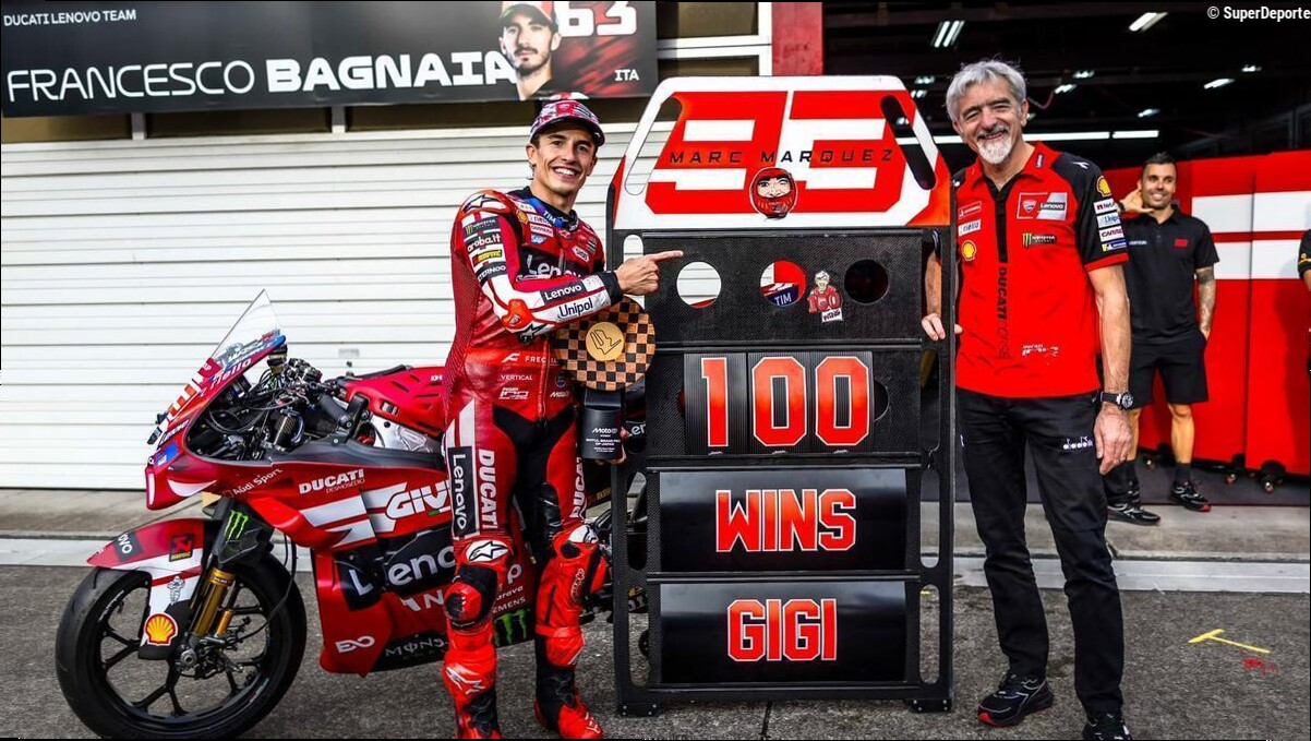 Solo Marc Márquez podía regalarle la victoria 100 a Dall'Igna con Ducati