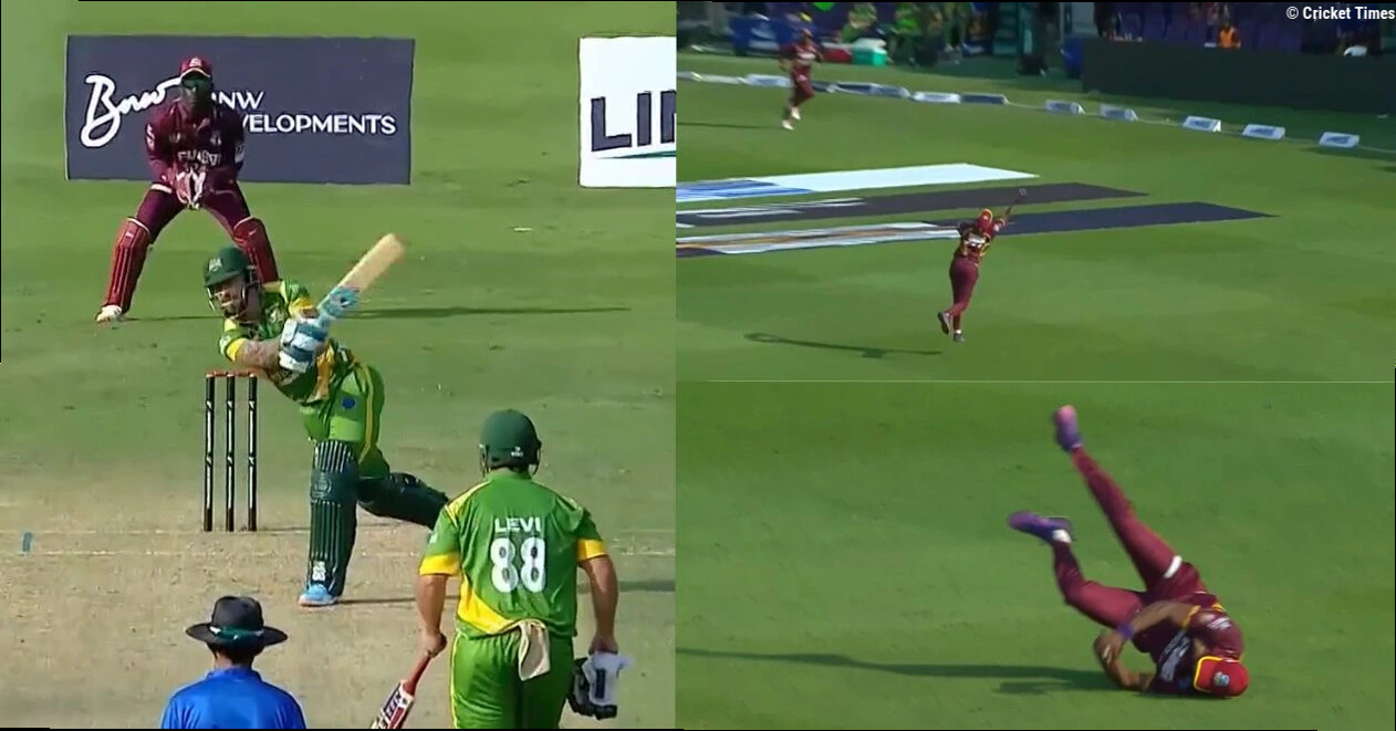 WATCH: 42-year-old Dwayne Bravo takes age-defying catch to dismiss Faf du Plessis in WCL 2026