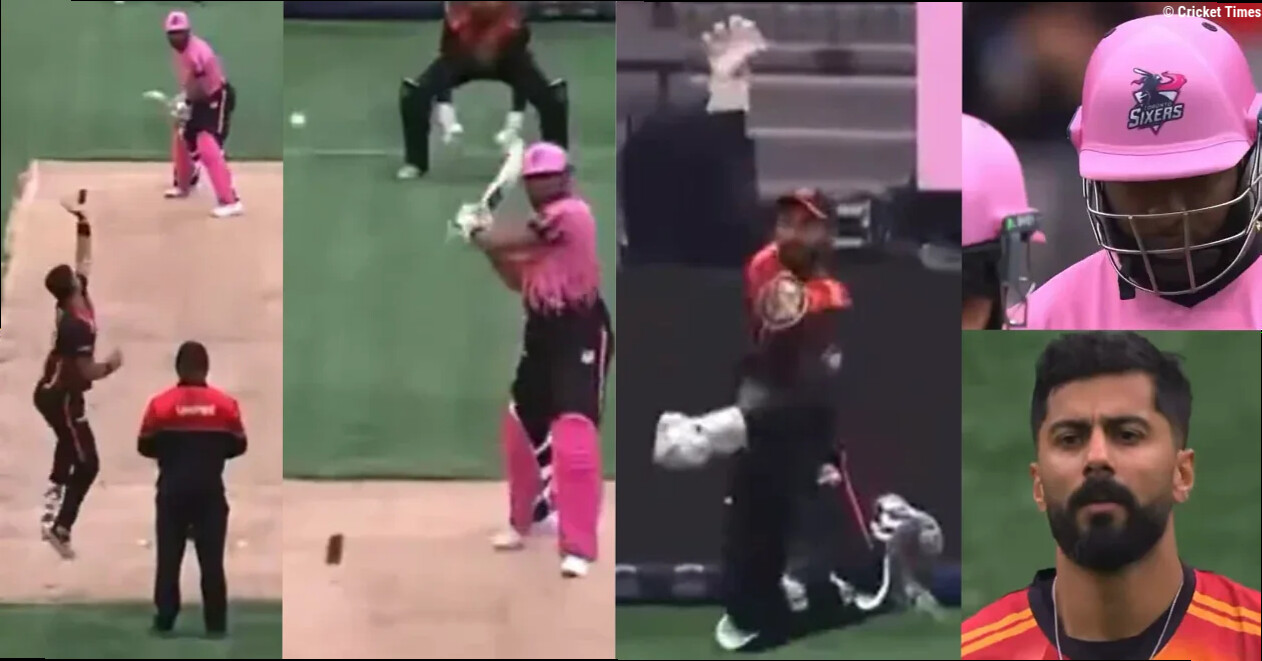 WATCH: Ali Khan bowls bizarre bouncer as ball flies for six in Canada Super60 semi-final