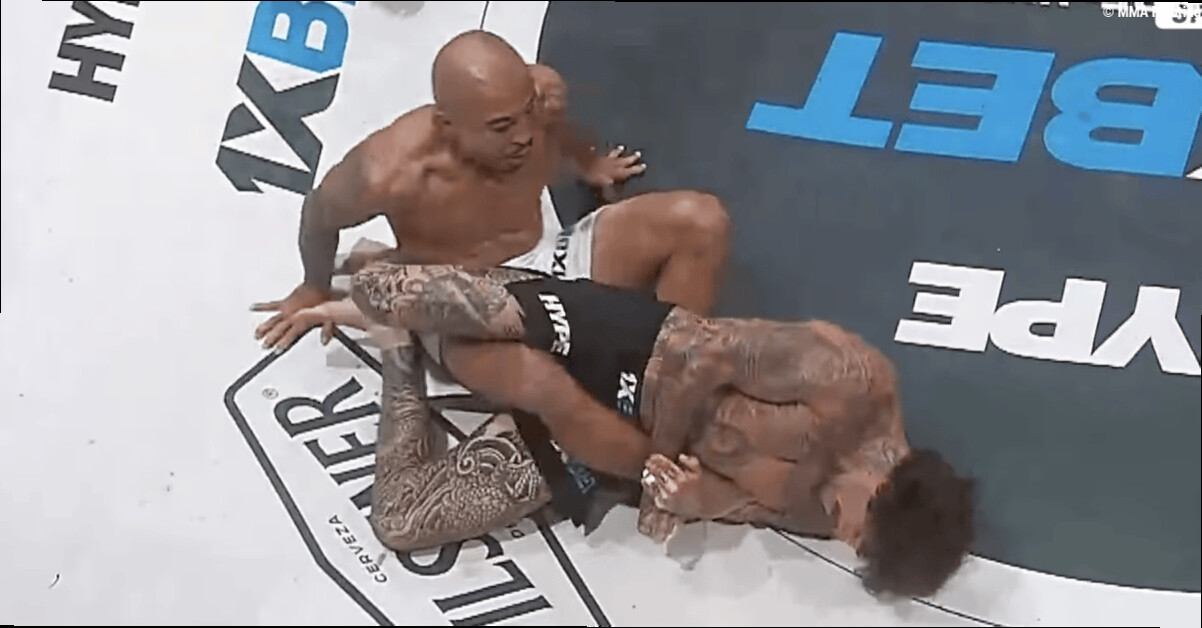 Video: Jose Aldo escapes heel hook, grappling match with Marlon Vera ends in draw
