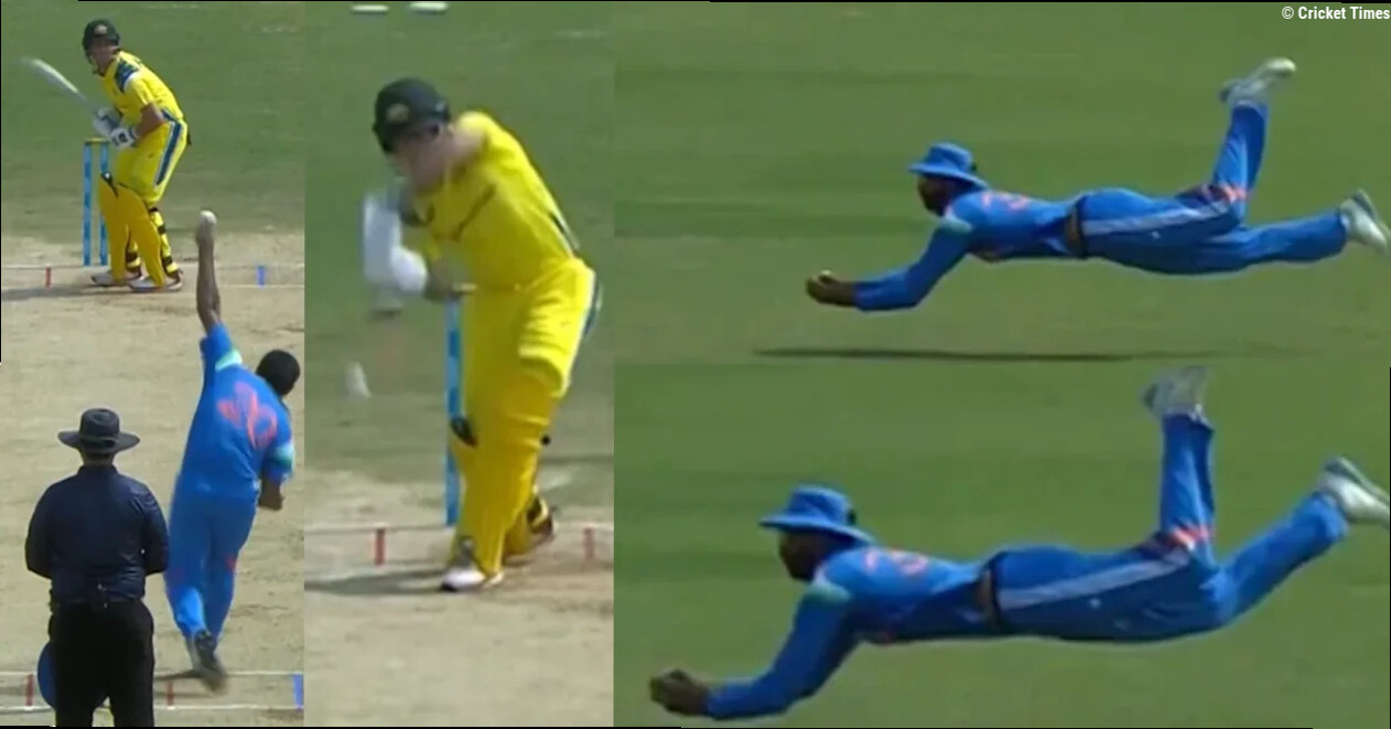 IND A vs AUS A [WATCH]: Devdutt Padikkal takes stunning catch to dismiss Josh Philippe in 1st unofficial ODI