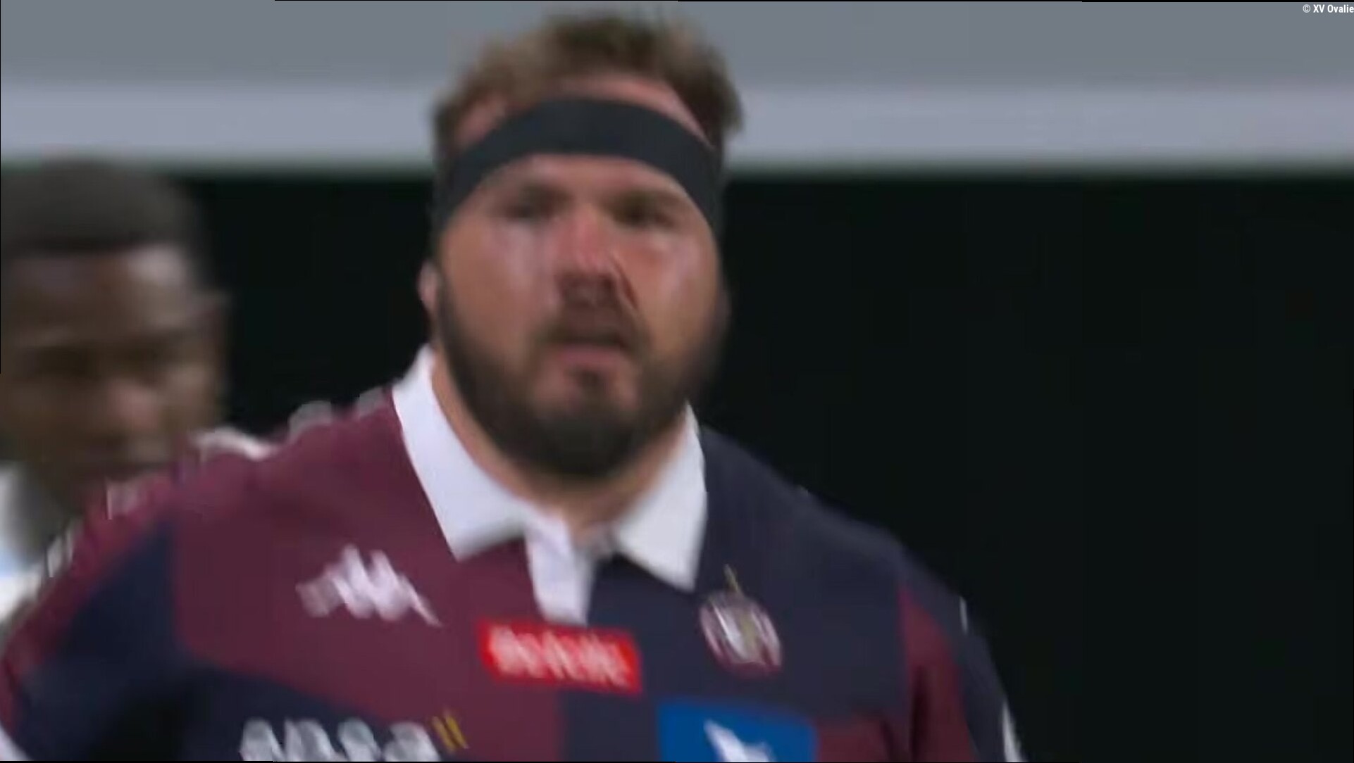 Attendu fin novembre, le Springbok Carlü Sadie a déjà repris l'entraînement avec l'UBB avant Clermont