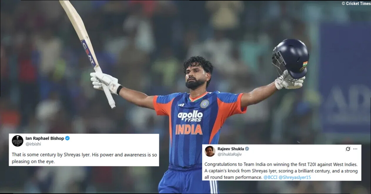 Fans go wild as Shreyas Iyer smashes sensational century in India's win over West Indies in 1st T20I