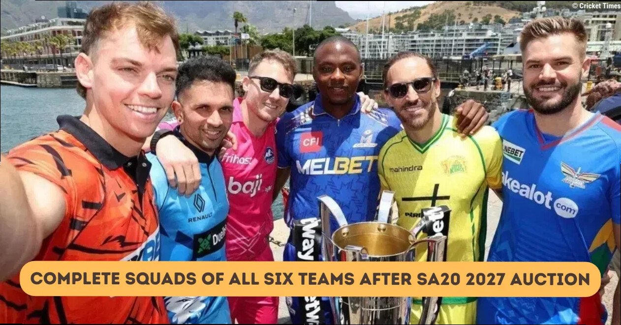 SA20 2027: Complete squads of all six teams after the players' auction