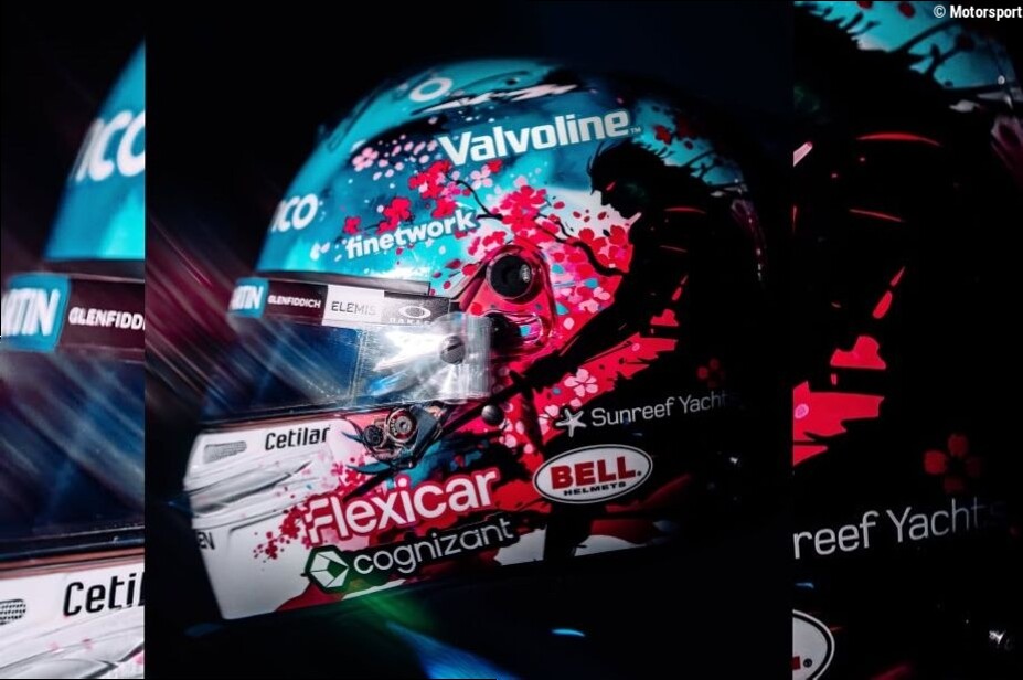Así es el casco 'de samurai' de Fernando Alonso para Singapur