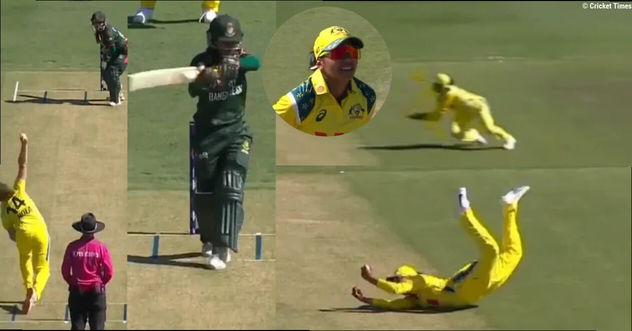 WATCH: Alana King takes a stunning diving catch to dismiss Sharmin Akhter as Australia beat Bangladesh in 1st ODI