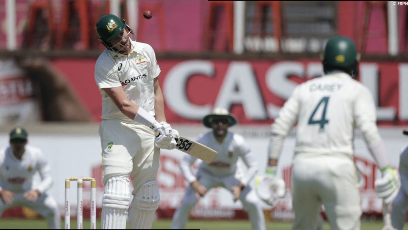 Australia struggle as Nortje and Jansen make their mark