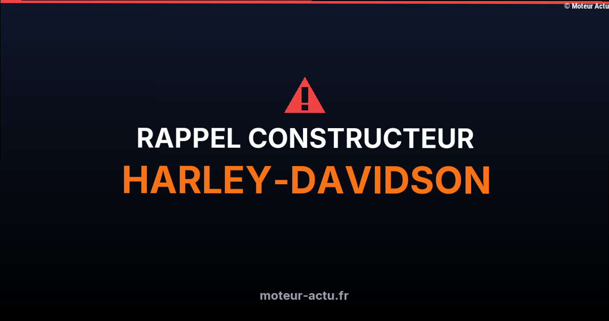 Frein arrière : plusieurs Harley-Davidson rappelées pour fuite possible