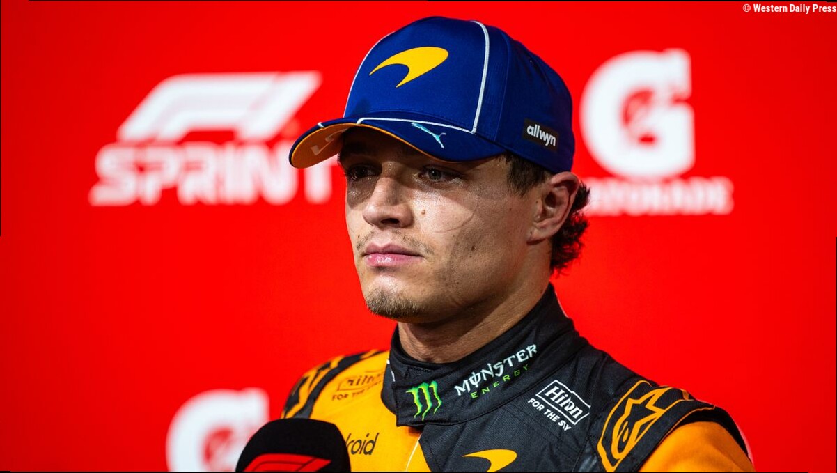 Lando Norris and Oscar Piastri collide in Singapore GP sprint race