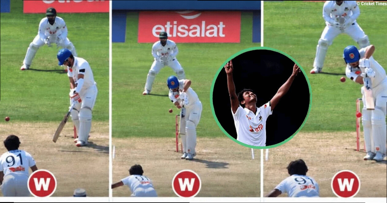 WATCH: Bangladesh pacer Hasan Mahmud takes a hat-trick against Afghanistan in the One-off Test