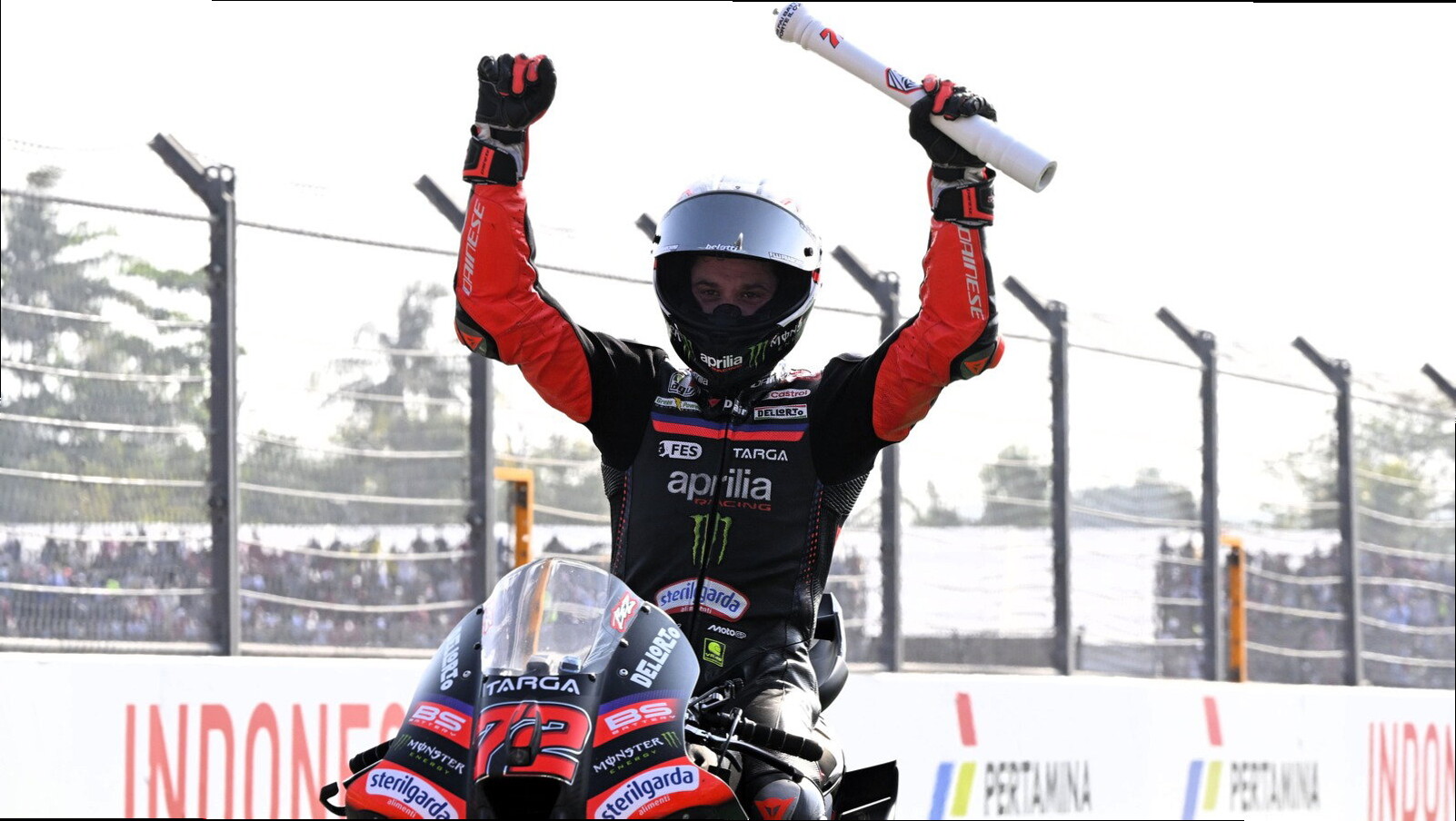 Marco Bezzecchi "will keep fighting" after historic 300th Italian MotoGP victory at Mandalika
