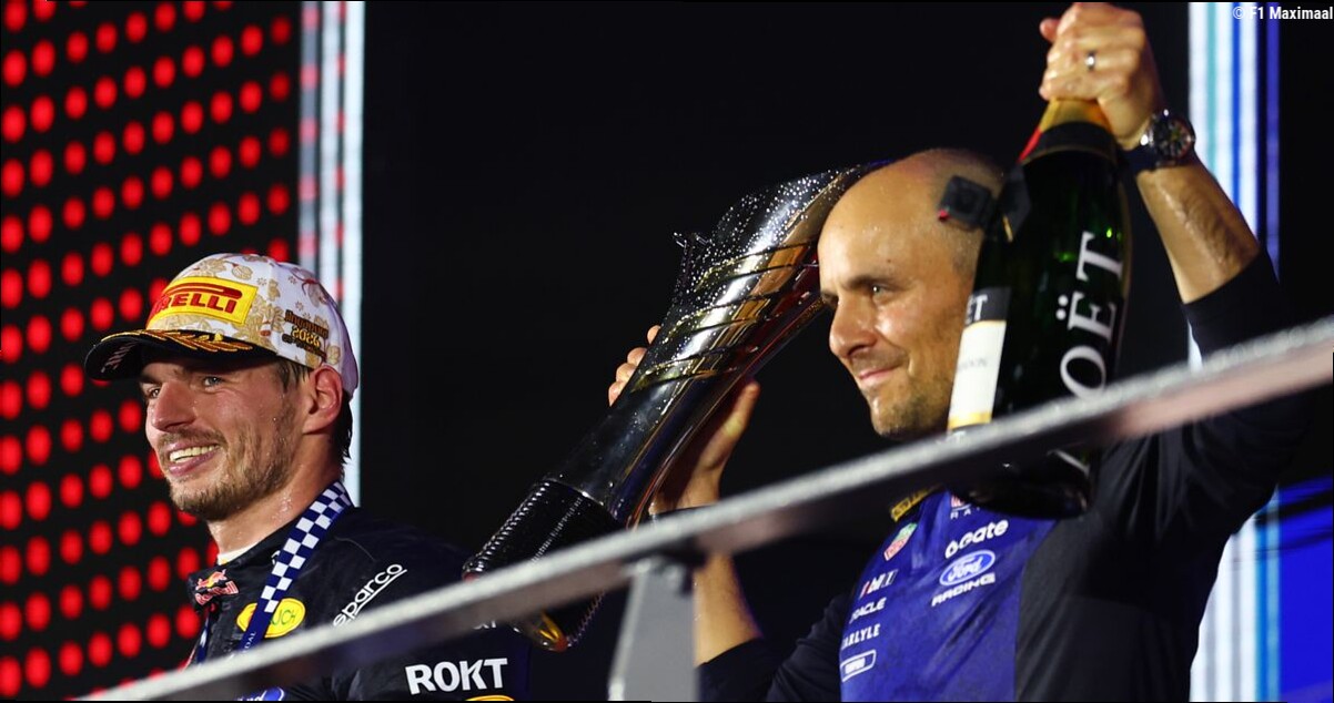 Verstappen wordt emotioneel en deelt woorden van Lambiase uit 2025