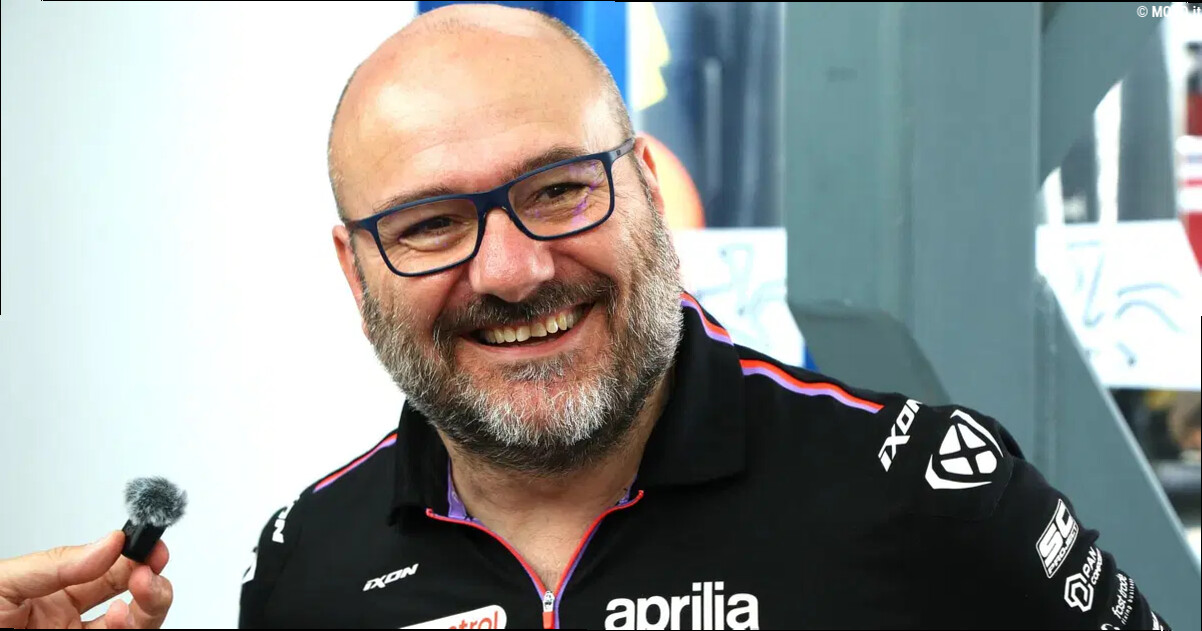 MotoGP, Fabiano Sterlacchini: "I piloti Aprilia sono liberi di fare la loro gara. Per ora..."